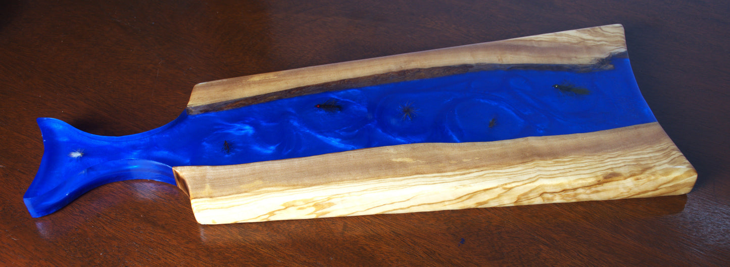 Flies on the River Fishtail Charcuterie Board