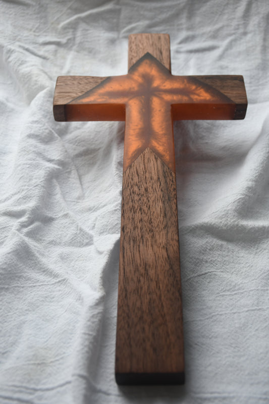 Walnut and Epoxy Cross