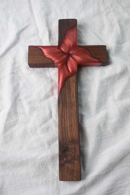 Padauk and Rose Epoxy Cross
