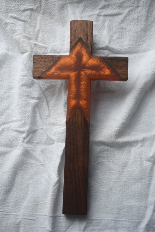 Walnut and Epoxy Cross