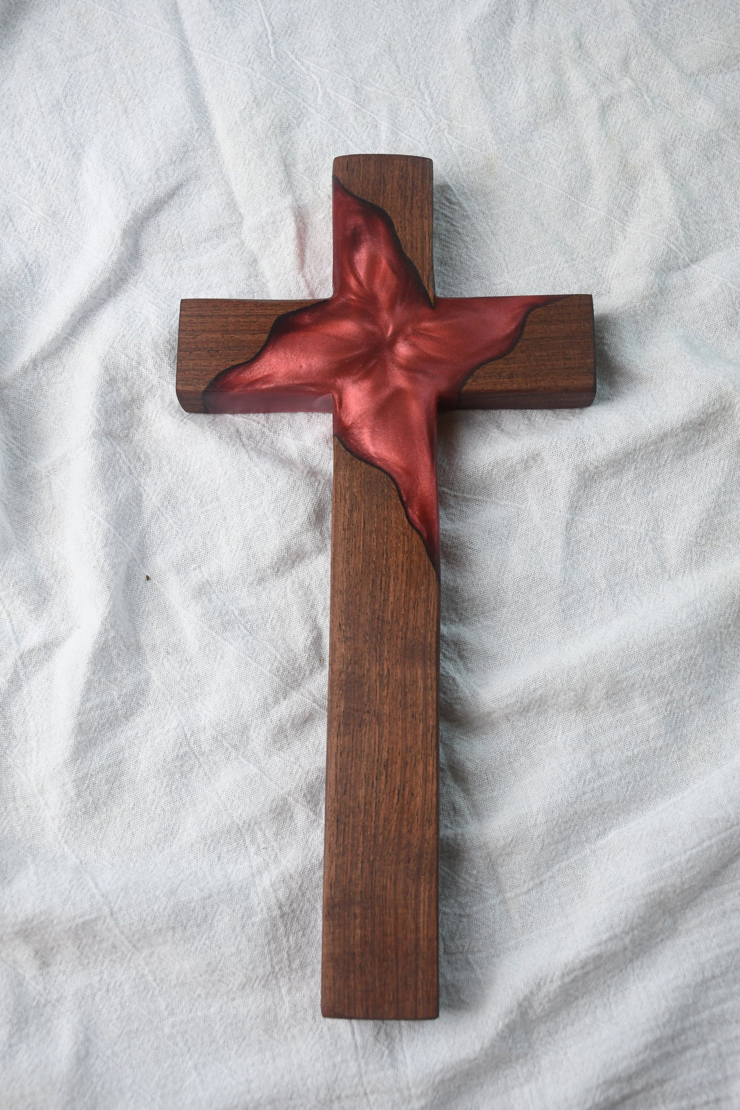 Padauk and Rose Epoxy Cross